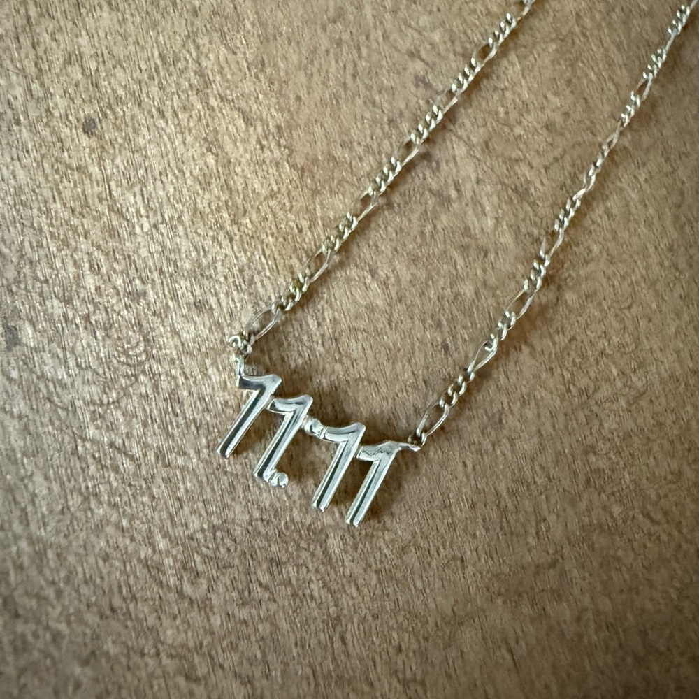 Silver Number Necklace